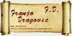 Franjo Dragović vizit kartica